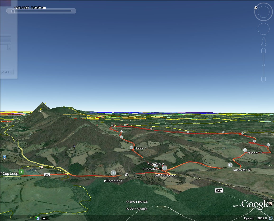 View of Jefferson Cup Road Race Route as seen from south