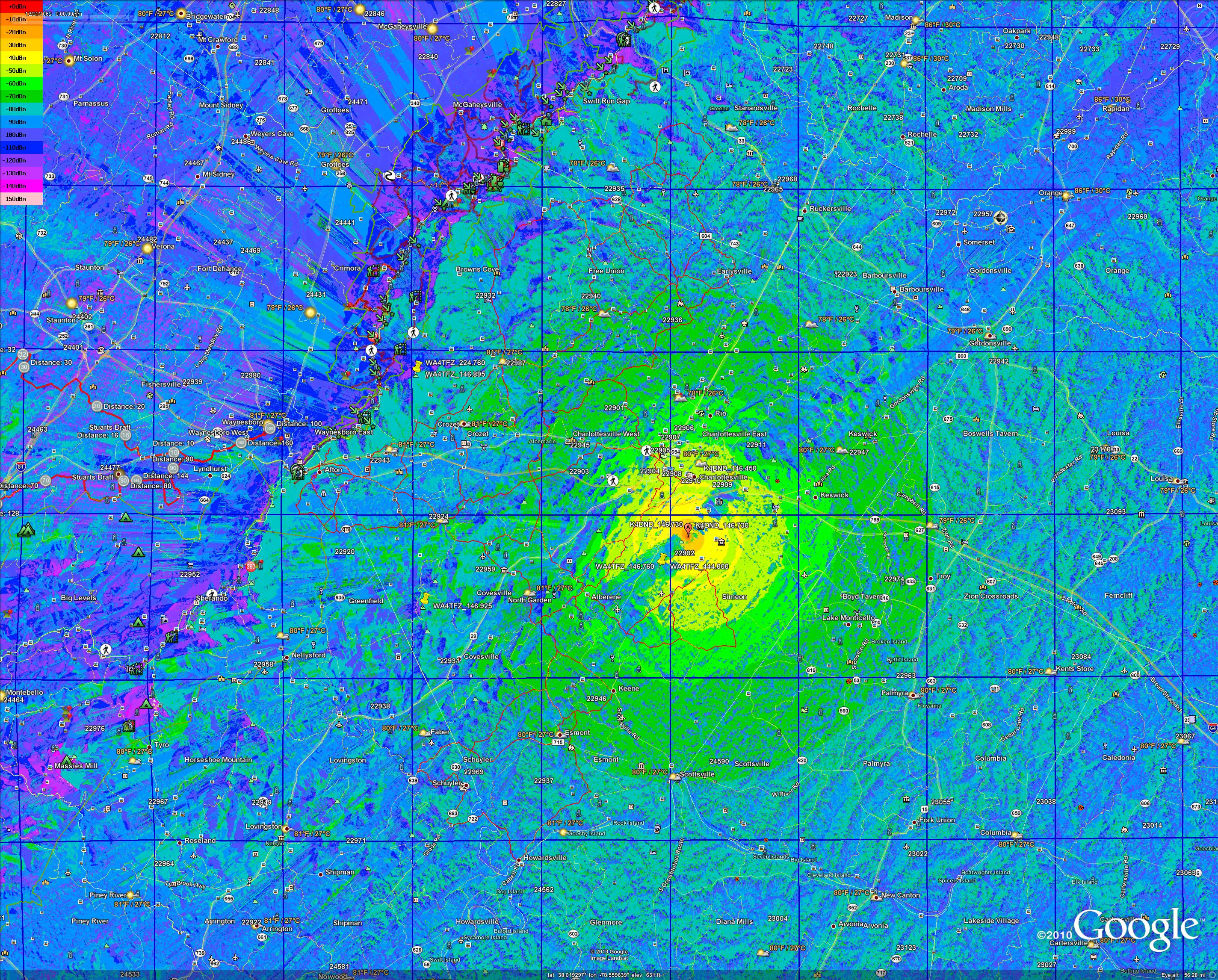 Propagation Signal Strength Map
