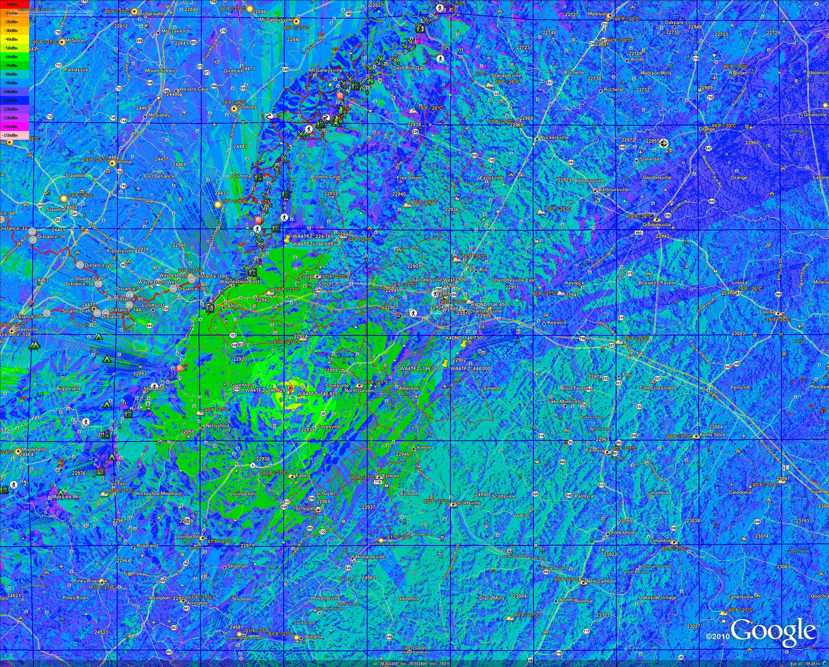 Propagation Signal Strength Map