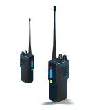 drawing of two walkie talkies